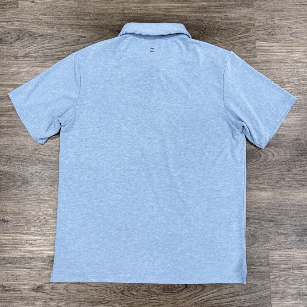 Free Fly Pullover Mens Medium Bamboo Viscose Polo Blue Fishing USA Golf - Picture 4 of 8